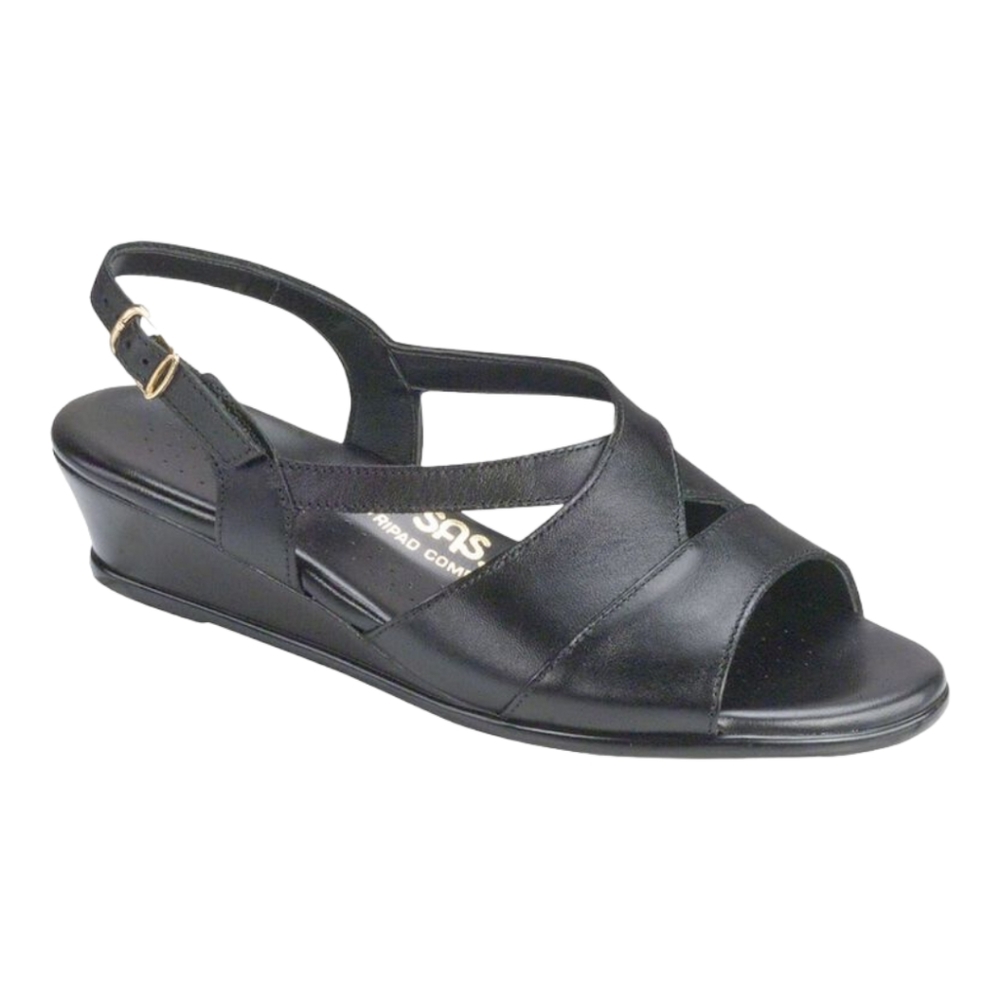 SAS Caress Cross Strap Wedge Sandal 9.5 Narrow